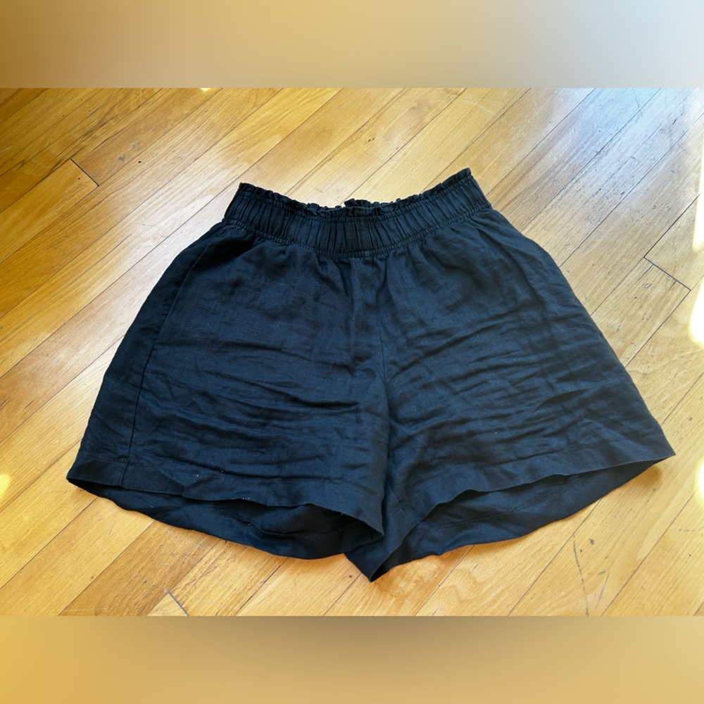 Quince high waist European linen short with pocket size S